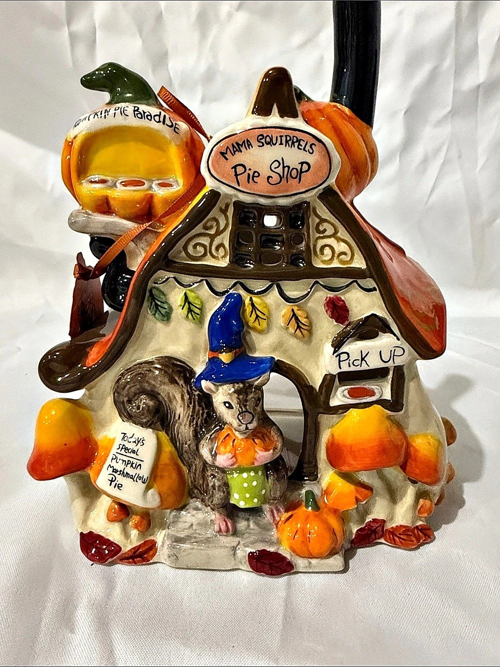 Blue Sky Mama Squirrels Pie Shop Ceramic Pie Shop Decor Orange